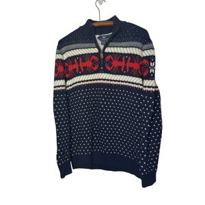 Vineyard Vines Navy and Red Sweater